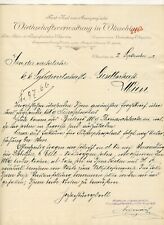 Altes Schriftstück mit Handschrift von 1902 - Fürst Karl von Auersperg, Vlašim