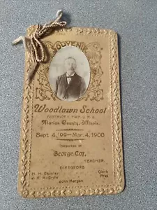 Very Vintage Graduation Souvenir Woodlawn School Class Of 1900 Marion County IL - Picture 1 of 9