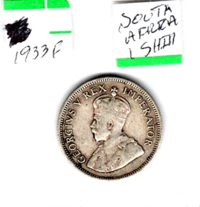 SOUTH AFRICA 1933 1 SHILLING SILVER - Picture 1 of 2