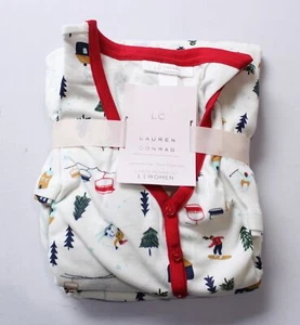 Lauren Conrad Women's Families Snowy Skier Pajama Set BL1 Multicolor Large NWT - Picture 1 of 3