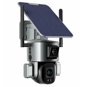 Wi-Fi 8MP PTZ PIR Solar CCTV Camera Home Security 10x Zoom Night Vision Dual Len - Picture 1 of 17