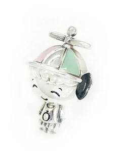 NEW 100% Authentic PANDORA 925 Silver Propeller Hat Little  Boy Charm 798015ENMX - Picture 1 of 4