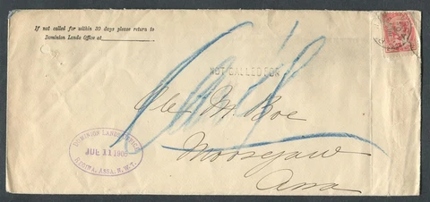 ASSA POSTAL HISTORY TERRITORIAL/PROVINCIAL COVER Cover