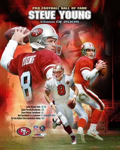 Steve Young HALL OF FAME CLASS OF 2005 San Francisco 49ers Premium POSTER Print Cover