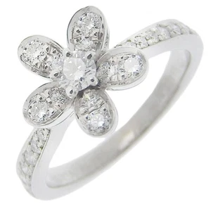 Van Cleef & Arpels Socrates Ring K18 white gold/diamond #4.5(US Size) flou... - Picture 1 of 6