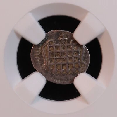 1603-04 England "James I" Silver Halfpenny S-2651 - NGC XF45 - Rare! Portcullis - Image 1 of 4