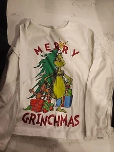 Camiseta Blanca Manga Larga XS Feliz Navidad El Grinch - Imagen 1 de 1