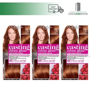 3 X L'Oreal Paris Casting Creme Gloss Hair Color GOLDEN HENNA 543 - Picture 1 of 3