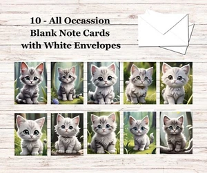 10 - Blank Note Cards with Envelopes - All Occasion #025 - Picture 1 of 1