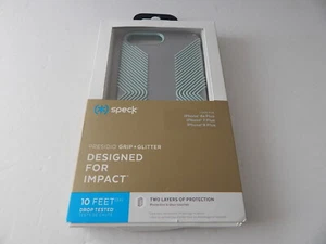 Speck Products Presidio Grip+Glitter iPhone 8/7/6s Plus Whitestone Grey Glitter - Picture 1 of 10