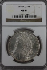 1880-CC  1.00 NGC  MS64  Morgan Silver Dollar,Miss Liberty Head Dollar, $1 - Picture 1 of 2
