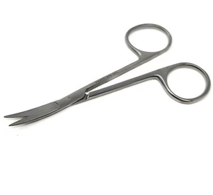 MICRO IRIS SCISSORS 4" CURVED BLADES SURGICAL GRADE STAINLESS STEEL INSTRUMENTS - Picture 1 of 3
