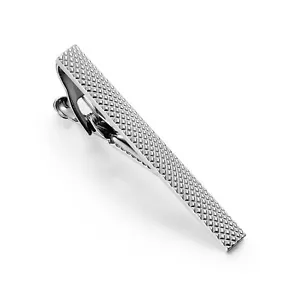 Tie Clips for Men Black Silver Necktie Bar Pins Boxed Formal Accessory Set - Picture 1 of 5