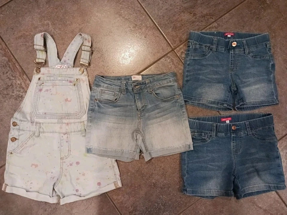 4 Sets of Girls Size 10-12  Denim Shorts - Image 1 of 4
