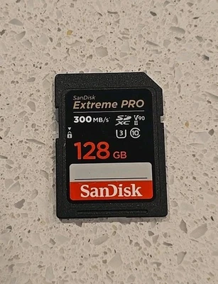 Sandisk EXTREME PRO 128GB SD-Karte 300MB/s - Schwarz Original Formatiert Ready - Bild 1 von 2