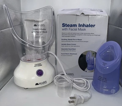 Mabis Steam Inhaler W/ Facial Mask, New, Soothing Sinus Relief & Facial Skincare - Image 1 of 4