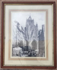 Gravure encadrée Rouen Saint Maclou | Bon état - Foto 1 di 1