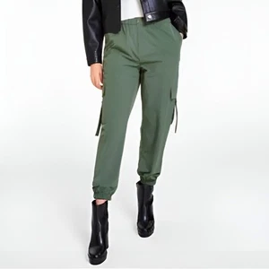 NWT Bar III Womens Gorpcore Outdoor Nylon Elastic Waist Jogger Cargo Pants M - Picture 1 of 12