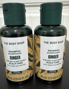 Lot of 2 The Body Shop Ginger Shampoo Scalp Care 60ml (2.0 US fl oz) - Picture 1 of 5