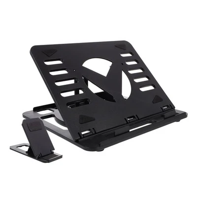  1 Set Laptop Riser for Desk Folding Laptop Holder Laptop Bracelet Plastic Phone - Image 1 of 4