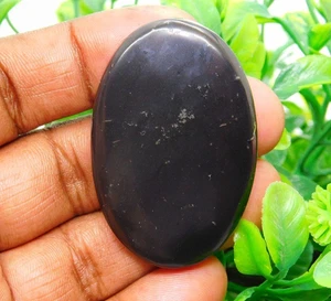 Black Shungite gemstone Natural Shungite Cabochon Loose Stone 87 Cts. ME-13605 - Picture 1 of 10