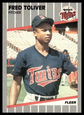 1989 Fleer Fred Toliver Minnesota Twins #126 Pack Fresh - Image 1 of 2