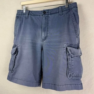 Izod Faded Blue Men's 34 Baggy Cargo Shorts Skater Grunge - Picture 1 of 6