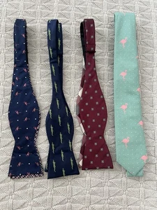The Tie Bar Bow Ties Otaa Australia Set Of 4 Silk Cotton Linen - Picture 1 of 9
