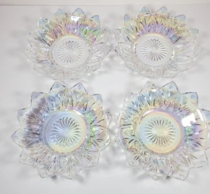 Bund Glasschalen irisierend Sonnenblume klar Dessert Bonboniere 4er Set - Bild 1 von 6