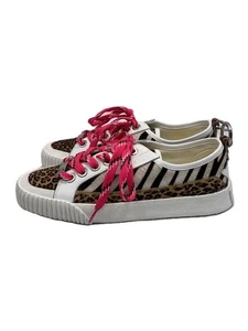JIMMY CHOO Low Cut Sneaker 36 WHT Fur Used - Picture 1 of 5