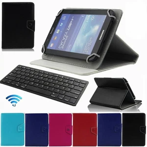 10.1inch Leather Stand Case For Lenovo Tab M10 E10 10.1 Tablet Wireless Keyboard - Picture 1 of 43