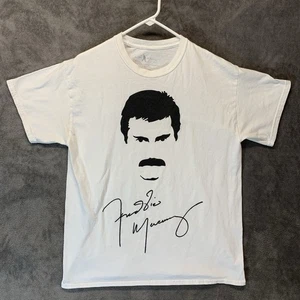 T-shirt Freddie Mercury Queen, stampa viso e firma, taglia L - Foto 1 di 10