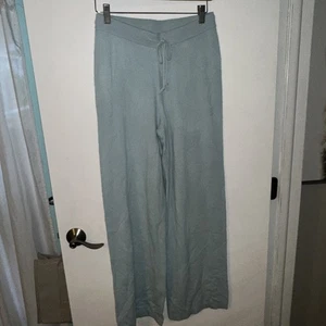 Neu ohne Etikett Haven Well Within Damenhose XS hellblau Kaschmir weites Bein Kordelzug - Bild 1 von 7