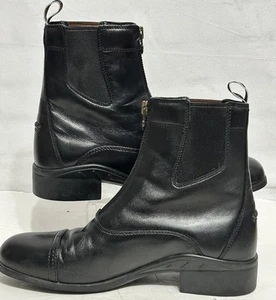 Ariat Reißverschluss schwarz Leder Stiefel Stil 34851 Herren Größe 9,5 D - Bild 1 von 10