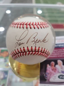 Autografiado Lou Brock Certificado de Autenticidad JSA Rawlings Liga Nacional de Béisbol Firmado Automático MLB - Imagen 1 de 5