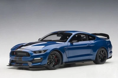 1:18 Scale Ford Shelby GT-350R Mustang Lightning Blue Autoart Diecast Model Car - Image 1 of 4