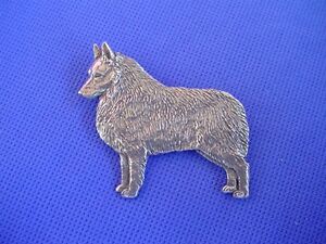 Standing Schipperke Pin #64A pewter dog jewelry by Cindy A. Conter non sporting