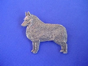 Standing Schipperke Pin #64A  pewter dog jewelry by Cindy A. Conter non sporting - Picture 1 of 1