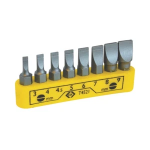 CK Tools Screwdriver Bit Clip Set - 8 Piece Slotted Screwdriver Bits T4521 - Picture 1 of 5