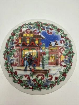 Caja de música Melodías de Navidad campanas de plata 1992 Heritage House porcelana fina Foto 1 de 4