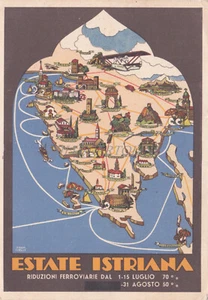 PIERO COELLI - Istrischer Sommer, Eisenbahnverkleinerungen, Programm, Postkarte - Bild 1 von 2