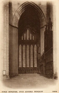 York Minster, Five Sisters Window, Yorkshire Unused Postcard (348) - Picture 1 of 1