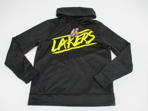 Los Angeles Lakers Sweater Men's Size Medium Black Basketball Hooded NBA Cover