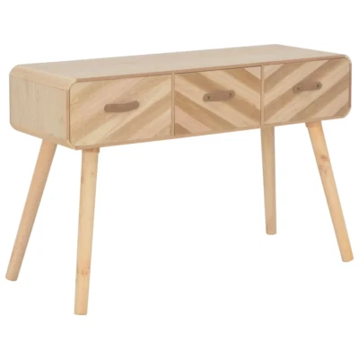 NNEVL Console Table 100x35x68 cm Solid Wood - Image 1 of 4