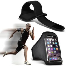 Quality Sports Armband  Gym Running Workout Belt Strap Phone Case Cover✔Black