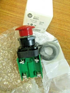 🔥NEW ALLEN BRADLEY 800H-DR6AP RED MUSHROOM HEAD PUSH BUTTON 1 NO 1 NC 800T XAP - Picture 1 of 8