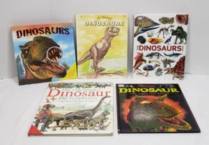 Dinosaur book mixed lot of 5 large educational books for children & adults - Picture 1 of 8