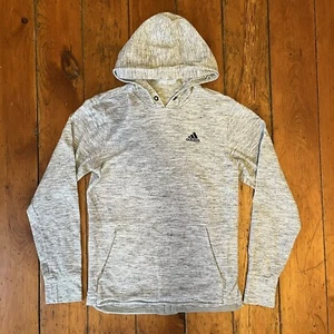 Adidas Sudadera con Capucha Para Hombre Gris Mediano Negro Tres Rayas Logo Clásico - Imagen 1 de 8