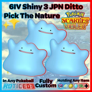 3x DITTO LUCIDO 6IV GIAPPONESE Metodo Masuda QUALSIASI NATURA - Pokémon SPADA & SCUDO - Foto 1 di 23