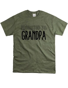 Grandpa T Shirt Unisex Promoted to Grandpa Birth Announcement  Grandfather - Picture 1 of 2